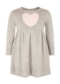 Sommerkleid happy girls "dress", M&auml;dchen, Gr. 116, EURO-Gr&ouml;&szlig;en, grau melange, Stoff, 100% Baumwolle, normal, Kleider Sommerkleid