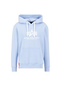 Hoodie Alpha Industries "Basic Hoodie BL", Herren, Gr. S, blau (light blau), Obermaterial: 80% Baumwolle, 20% Polyester, regular fit, Sweatshirts Hoodie