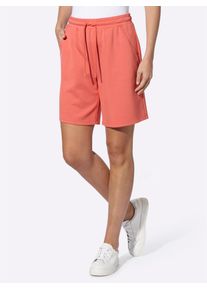 Shorts Heine, Damen, Gr. 46, Normalgr&ouml;&szlig;en, grapefruit, 55% Viskose, 40% Polyester, 5% Elasthan, unifarben, Hosen Shorts