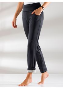 Schlupfhose Classic Basics, Damen, Gr. 46, Normalgr&ouml;&szlig;en, schwarz, 97% Polyester, 3% Elasthan, unifarben, lang, Hosen Schlupfhose