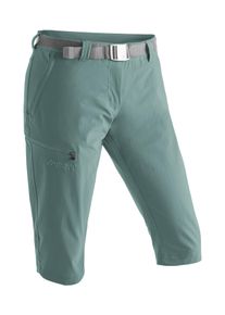 Caprihose Maier Sports "Inara slim 3/4", Damen, Gr. 46, Normalgr&ouml;&szlig;en, blau (mittelblau), 90% Polyamid, 10% Elasthan, Hosen Caprihose, Damen Wanderhose, atmungsaktive Outdoorhose, 3/4 Hose mit 3 Taschen