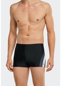 Badepants Schiesser "Nautical Active", Herren, Gr. 6, N-Gr, schwarz (000, schwarz), Gewirkt, Obermaterial: 82% Polyamid, 18% Elasthan, Badehosen Badepants, mit komfortablem Innenslip, Bindekordel