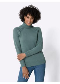 Rollkragenpullover Classic Basics "Rollkragen-Pullover", Damen, Gr. 52, gr&uuml;n (jade), 100% Polyacryl, unifarben, Pullover Rollkragenpullover
