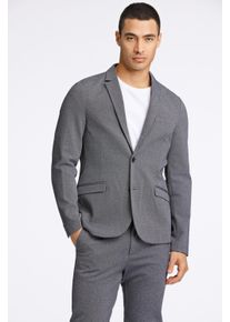 Sakko LINDBERGH, Herren, Gr. XL, grau (grau mix), Stoff, Obermaterial: 75% Polyester, 22% Viskose, 3% Elasthan, slim fit normal, tiefer V-Ausschnitt, 2-Knopf-Manschette mit Schlitz, Sakkos Sakko, mit Stretch