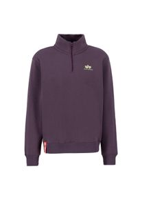 Sweater Alpha Industries "Half Zip Sweatshirt SL", Herren, Gr. XL, lila (plum), Obermaterial: 80% Baumwolle, 20% Polyester, regular fit, Sweatshirts Sweater