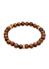 Armkette Kuzzoi "Armband Herren Tiegerauge Braun Vintage 925 Silber" Gr. 230, gold, Armb&auml;nder, Herren, 230, Silber 925 (Sterlingsilber), Armkette