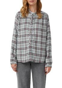 Karobluse s.Oliver, Damen, Gr. 40, icy aqua check, Obermaterial: 50% Modal, 50% Viskose, kariert, relaxed fit h&uuml;ftlang, Blusen Karobluse, mit verspielten Details, Relaxed Fit