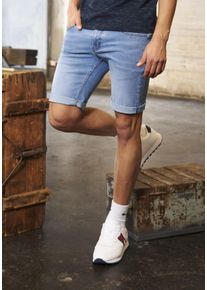 Shorts AJC, Herren, Gr. 33, L&auml;nge 32, blau (blau used), Denim/Jeans, Obermaterial: 75% Baumwolle, 23% Polyester, 2% Elasthan, unifarben, Basic, schmal kniefrei, Hosen Shorts, im 5-Pocket-Stil