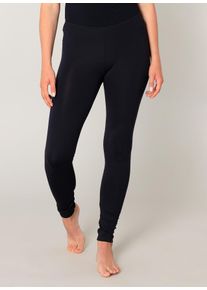 Leggings Base Level "Ybica", Damen, Gr. 46, N-Gr, blau (navy dunkelblau), Jersey, Obermaterial: 94% Viskose, 6% Elasthan, unifarben, Basic, figurbetont lang, Hosen Leggings, In weicher und elastischer Qualit&auml;t