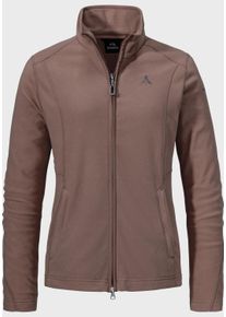 Sch&ouml;ffel Fleecejacke SCH&Ouml;FFEL "Fleece Jacket Leona3", Damen, Gr. 38, lila (3905, braun), Oberstoff: 100% Polyester, regular fit, hoch geschlossener Ausschnitt, Jacken Fleecejacke