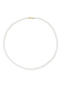 Perlenkette Firetti "Schmuck Geschenk Gold 375 Halsschmuck Halskette Perle" Gr. 4, gold (gelbgoldfarben, wei&szlig;), Halsketten, Damen, 4, Gelbgold 375 Perlen, L: 50, Gelbgold 375, Perlen, Perlenkette, Made in Germany - mit S&uuml;&szlig;wasserzuchtperle