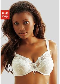 B&uuml;gel-BH Nuance, Damen, Gr. 80, Cup D, wei&szlig;, Spitze, Obermaterial: 50% Polyester, 30% Polyamid, 20% Elasthan, BHs B&uuml;gel-BH, mit Stickerei Spitze in floraler Optik, Dessous