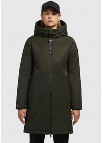 Wintermantel Khujo "LISAD", Damen, Gr. L (40), gr&uuml;n (deep, gr&uuml;n), Web, Obermaterial: 100% Polyester. Futter: 100% Polyamid. F&uuml;llung: 100% Polyester, unifarben, ca. Mitte Oberschenkel, M&auml;ntel Wintermantel