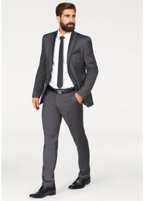 Krawatte Bruno Banani, Herren, schwarz, Satin, Kunstfaser, leicht gl&auml;nzend, unifarben, Krawatten Krawatte, inklusive Einstecktuch