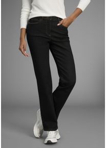 Gerade Jeans Arizona "Annett", Damen, Gr. 46, N-Gr, schwarz, Jeans, Obermaterial: 98% Baumwolle, 2% Elasthan, Basic, normal lang, Jeans Gerade Jeans, bequeme Passform, 5-Pocket-Style, hohe Taille, Topseller