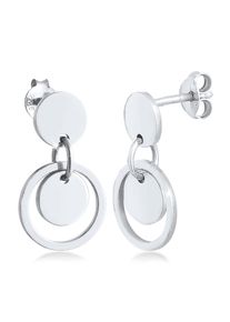 Paar Ohrstecker Elli "Ohrringe Kreis Rund Geo Trend Hippie 925 Silber" Gr. 20, silber, Ohrringe, Damen, ohne Stein, Silber 925 (Sterlingsilber), Paar Ohrstecker