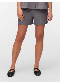 V&eacute;ro Moda Shorts VERO MODA "VMMELANEY SHORTS WVN GA NOOS", Damen, Gr. L (40), N-Gr, excalibur detail:melange, Web, Obermaterial: 100% Polyester, meliert, relaxed fit knielang, Hosen Shorts