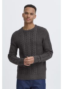 Strickpullover Blend "BHBASIM Crew", Herren, Gr. XL, grau (charcoal mix), Strick, Obermaterial: 50% Baumwolle, 47% Polyacryl, 3% Nylon, unifarben, regular fit normal, Rundhals, Rippb&uuml;ndchen, Pullover Strickpullover