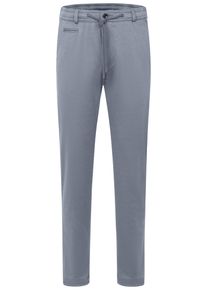 Chinohose Bugatti, Herren, Gr. 34, L&auml;nge 32, grau (240, grau), 88% Polyester, 8% Viskose, 4% Elasthan, unifarben, slim fit, Hosen Chinohose, mit Kordelzug