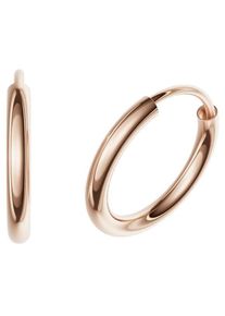 Paar Creolen Firetti "Schmuck Geschenk Silber 925 2,0 mm breit" Gr. 15, rosa (ros&eacute;goldfarben), Ohrringe, Damen, 15, Silber 925 (Sterlingsilber), Paar Creolen, Made in Germany