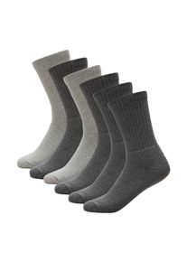 Sportsocken s.Oliver "essentials", Herren, Gr. 43-46, grau, Baumwollmischung, unifarben, normal, Socken Sportsocken, elastischer, druckfreier Bund
