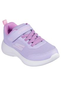 Sneaker Skechers "SELECTORS", M&auml;dchen, Gr. 28, lila (lavendel), Lederimitat, Textil, Schuhe Sneaker, Slip-On Sneaker mit Klettverschluss, Gr&ouml;&szlig;enschablone zum Download