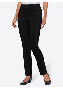 Schlupfhose Classic Basics, Damen, Gr. 46, Normalgr&ouml;&szlig;en, schwarz, 77% Viskose, 20% Polyamid, 3% Elasthan, unifarben, lang, Hosen Schlupfhose