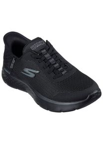 Slip-On Sneaker Skechers "GO WALK FLEX-GRAND ENTRY", Damen, Gr. 42, schwarz (schwarz, uni), Textil, unifarben, Schuhe Slip-On Sneaker, Slipper mit Slip-ins zum Schlupfen