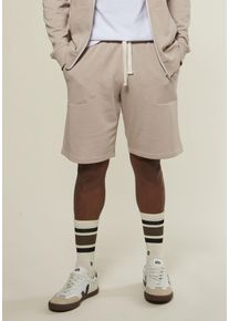 Sweatshorts Kangaroos, Herren, Gr. S (44/46), N-Gr, beige, angeraute Sweatware, Obermaterial: 60% Baumwolle, 40% Polyester, unifarben, bequem kurz, Hosen Sweatshorts, seitliche Taschen, kontrast B&auml;nder