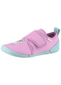 Hausschuh Superfit "VENTI WMS: Weit", M&auml;dchen, Gr. 33, lila (fliederfarben einhorn), Polyester, Schuhe Hausschuh, Barfu&szlig;schuh mit Klettverschluss, Gr&ouml;&szlig;enschablone zum Download