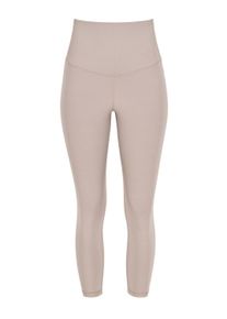 Leggings WINSHAPE "7/8-Tights HWL317C", Damen, Gr. L, Normalgr&ouml;&szlig;en, cappuccino, 85% Polyester, 15% Elasthan, Hosen Leggings, mit V-Shape Applikation und Core-Bund