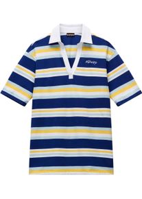 Kurzarmshirt Napapijri "E-ETE SS W STRIPE SA8", Damen, Gr. XL, stripe sa8, Single Jersey, Obermaterial: 94% Baumwolle, 6% Elasthan, gemustert, gestreift, mehrfarbig, regular fit normal, V-Ausschnitt, eingesetzt abgesteppte Kante, Shirts Kurzarmshirt, Mit V-Ausschnitt