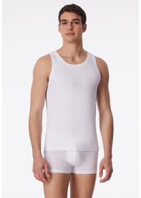 Unterhemd Schiesser "Long Life Soft", Herren, Gr. 6, N-Gr, wei&szlig; (100, wei&szlig;), Single Jersey, Obermaterial: 45% Baumwolle, 45% Modal, 10% Elasthan, Unterhemden Unterhemd, optimales Feuchtigkeitsmanagement
