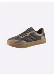 Sneaker Heine, Damen, Gr. 39, braun (braun, bronzefarben), Synthetik, Schuhe Sneaker