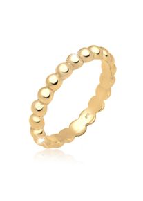 Silberring Elli "Ring Stacking Ring K&uuml;gelchen 925 Silber" Gr. 58, gold, Fingerringe, Damen, 58, Silber 925 (Sterlingsilber), Silberring