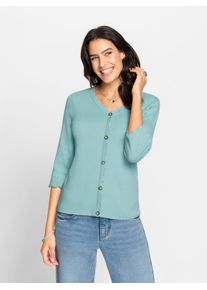 Strickpullover Inspirationen "Pullover", Damen, Gr. 48, gr&uuml;n (mint), 100% Baumwolle, unifarben, Pullover Strickpullover