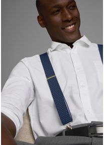 MAN'S WORLD Hosentr&auml;ger MAN'S WORLD, Herren, jeansblau, wei&szlig;, Materialmix, gemustert, gepunktet, festlich, Hosentr&auml;ger Hosentr&auml;ger, in bequemer Breite & extra L&auml;nge bis 130cm - neue Farbe jeansblau