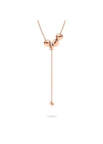 Y-Kette Liebeskind Berlin "Schmuck Geschenk Edelstahl Halskette Steel Ball", ros&eacute;goldfarben, Halsketten, Damen, Edelstahl, L: 42 B: 7,5mm, Y-Kette, B:7,5mm