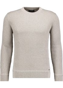 Rundhalspullover Ragman, Herren, Gr. 50, grau (taupe, 850), Strick, 95% Baumwolle 5% Kaschmir, ohne Ausschnitt, Pullover Rundhalspullover