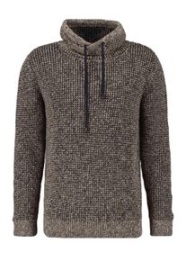 Rollkragenpullover Ragman, Herren, Gr. 58, grau (taupe, grau mouliniert, 187), Strick, 100% Baumwolle, ohne Ausschnitt, Pullover Rollkragenpullover