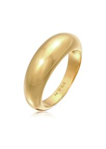 Siegelring Elli Premium "Ring Bandring Stapelring Chunky 925er Silber" Gr. 58, gold, Fingerringe, Damen, 58, ohne Stein, Silber 925 (Sterlingsilber), 7mm, Siegelring
