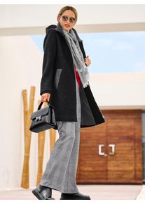 Wintermantel Heine, Damen, Gr. 38, schwarz, 60% Polyester, 40% Wolle, Besatz:100% Polyester, Wattierung:100% Polyester, unifarben, unifarben mit Farbeinsatz, unifarben mit Farbeins&auml;tzen, M&auml;ntel Wintermantel