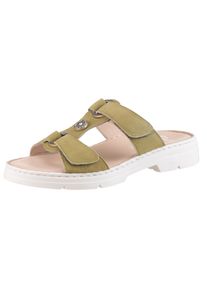 Pantolette Ara "LA PALMA", Damen, Gr. 42, gr&uuml;n (kiwi), Veloursleder, unifarben, Schuhe Pantolette, Sandale, Klettschuh in Schuhweite G (= weit)