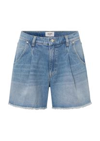 JOOP! Jeansshorts JOOP JEANS "Esther", Damen, Gr. 27, N-Gr, blau (medium blau), Denim/Jeans, Obermaterial: 100% Baumwolle, unifarben, Jeans Jeansshorts, mit Fransensaum