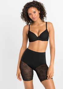 Shapingleggings bonprix, Damen, Gr. 40, N-Gr, schwarz, Obermaterial: 80% Polyamid, 20% Elasthan. Netzfutter: 84% Polyamid, 16% Elasthan. Spitze: 88% Polyamid, 12% Elasthan, Hosen Shapingleggings, elastisches Material, mittlere Formkraft, mit dekorativer Spitze