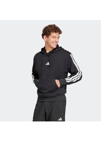 Kapuzensweatshirt adidas Sportswear "M 3S FT HD", Herren, Gr. L, schwarz-wei&szlig; (schwarz, wei&szlig;), Obermaterial: 55% Baumwolle, 36% Polyester, 9% Viskose, Sweatshirts Kapuzensweatshirt
