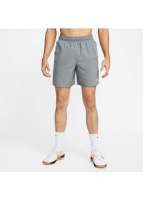 Laufshorts Nike "DRI-FIT CHALLENGER MEN'S UNLINED RUNNING SHORTS", Herren, Gr. S, N-Gr, grau (smoke grau, smoke grau, reflective silv), Obermaterial: 100% Polyester, Hosen Laufshorts