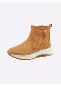 Stiefelette Caprice, Damen, Gr. 40, gelb (ocker), Leder, Textil, Schuhe Stiefelette