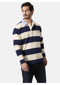 Sweatshirt Babista "Sweatshirt VIORENTO", Herren, Gr. M, blau (wollwei&szlig; gestreift), Obermaterial: 100% Baumwolle CO., Sweatshirts Sweatshirt