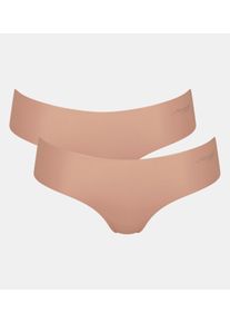 Hipster Sloggi "ZERO Microfibre 2.0", Damen, Gr. XL, braun (cameo braun), Single Jersey, Obermaterial: 76% Polyamid, 24% Elasthan, k&ouml;rpernah, Unterhosen Hipster, nahtlos, unsichtbar, ultraleichte Mikrofaser